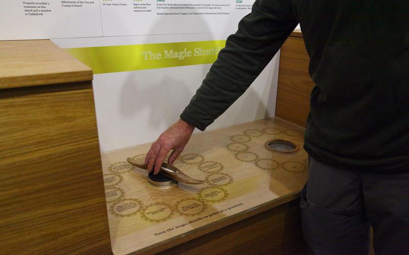 Tuckers Hall, Exeter, "magic shuttle"